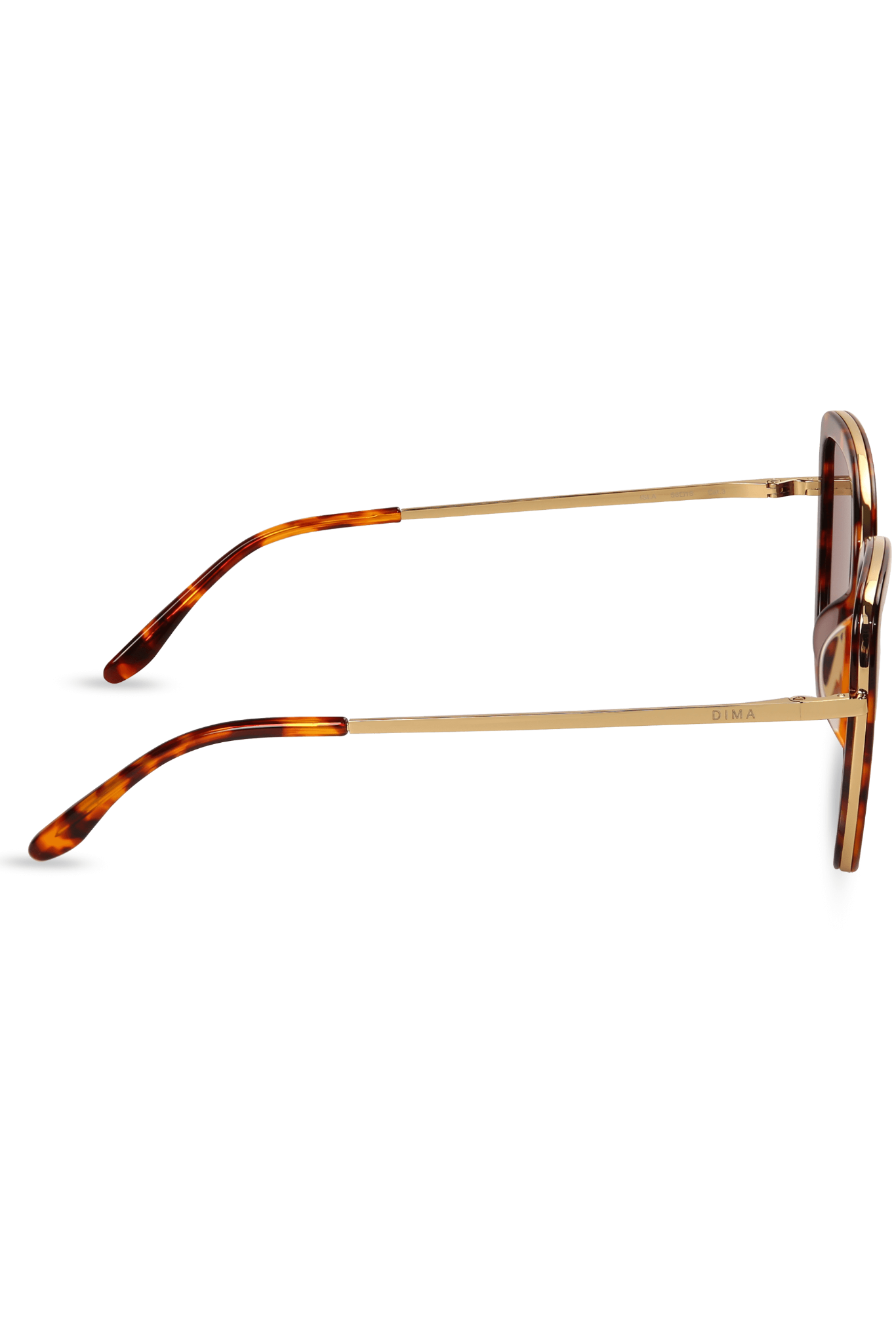 dima sunglass Isla gold dark tortoise frame brown gradient lens 3