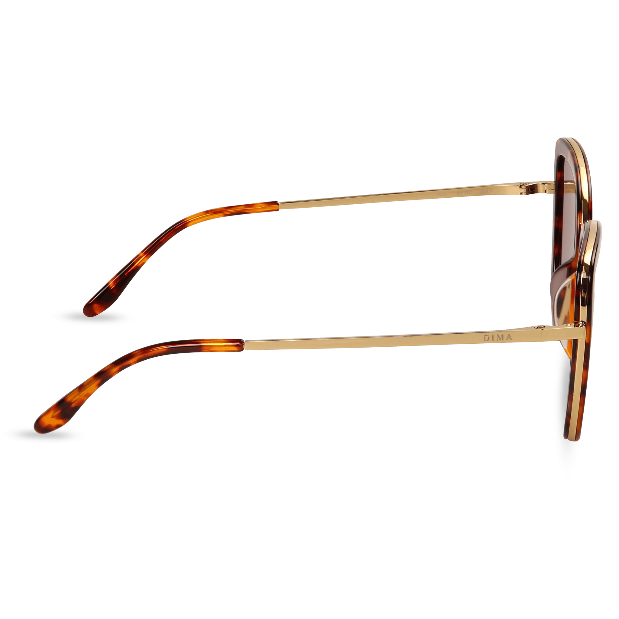 dima sunglass Isla gold dark tortoise frame brown gradient lens 3