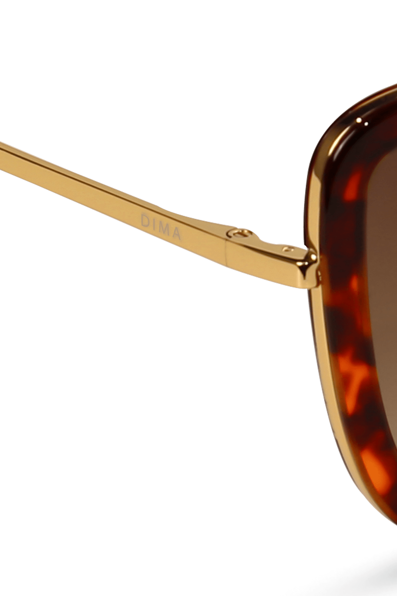 dima sunglass Isla gold dark tortoise frame brown gradient lens 4