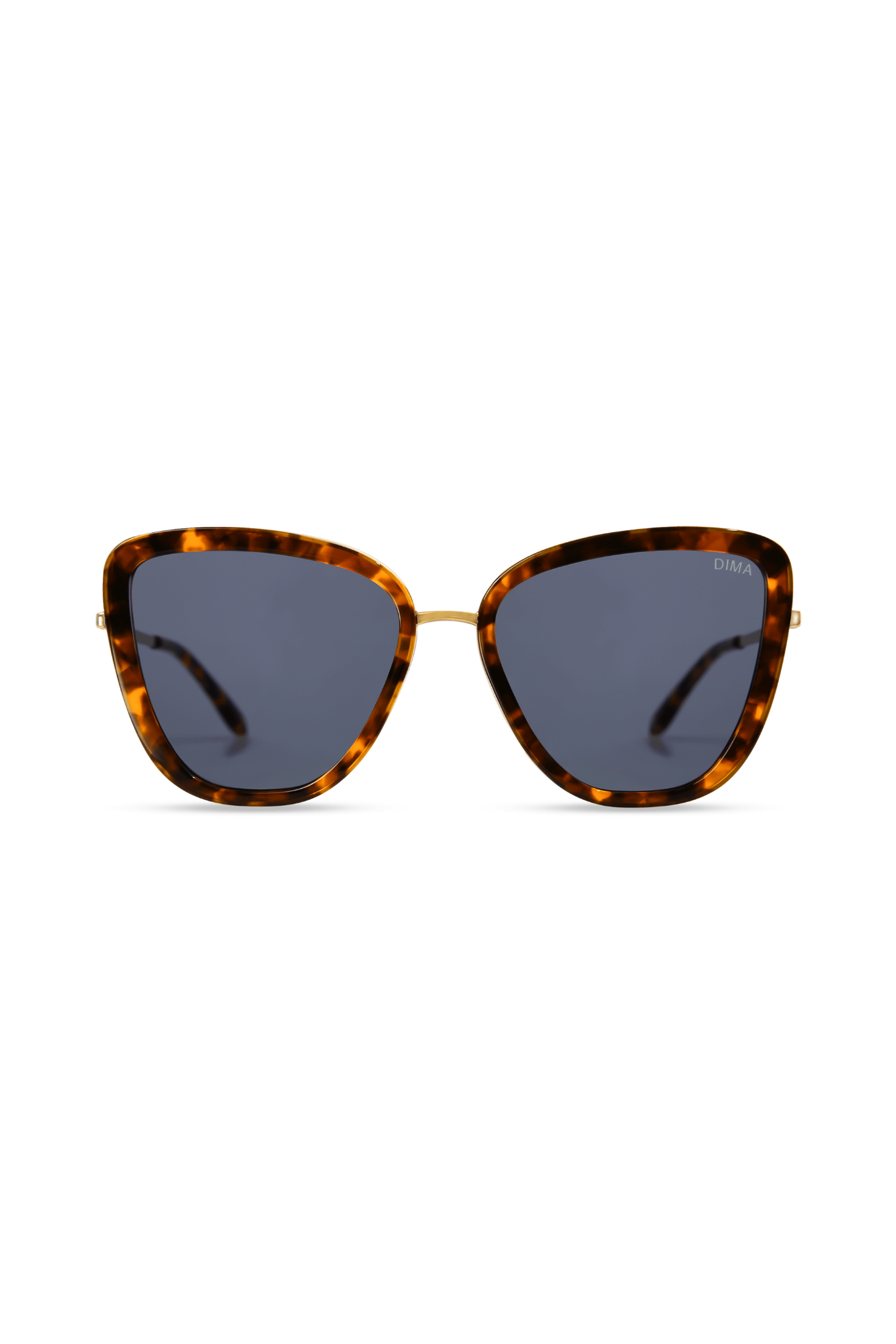 dima sunglass Isla gold dark tortoise frame dark blue lens 1