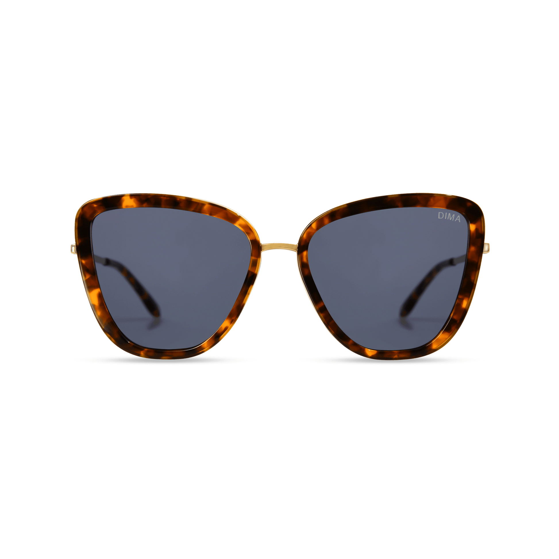 dima sunglass Isla gold dark tortoise frame dark blue lens 1