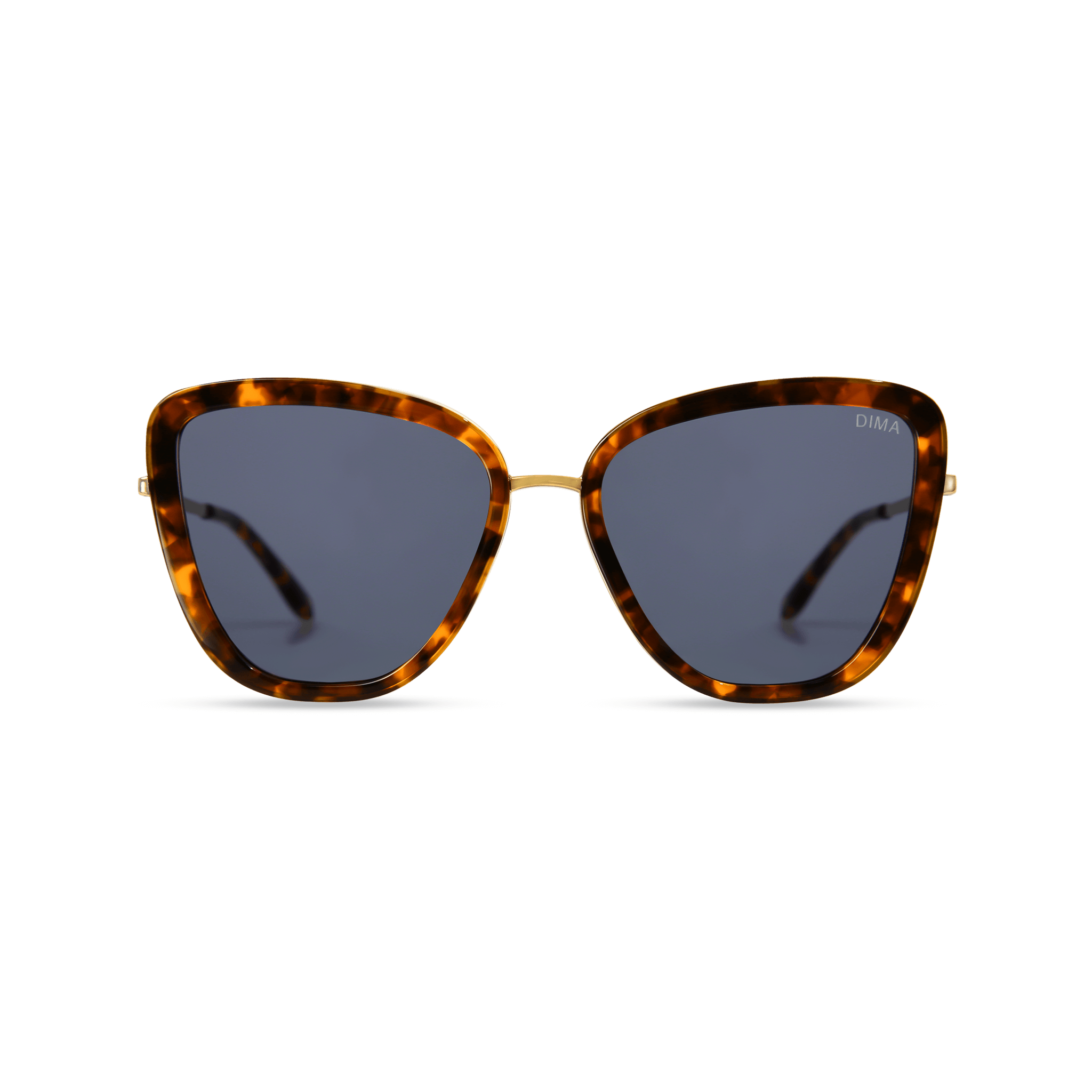 dima sunglass Isla gold dark tortoise frame dark blue lens 1