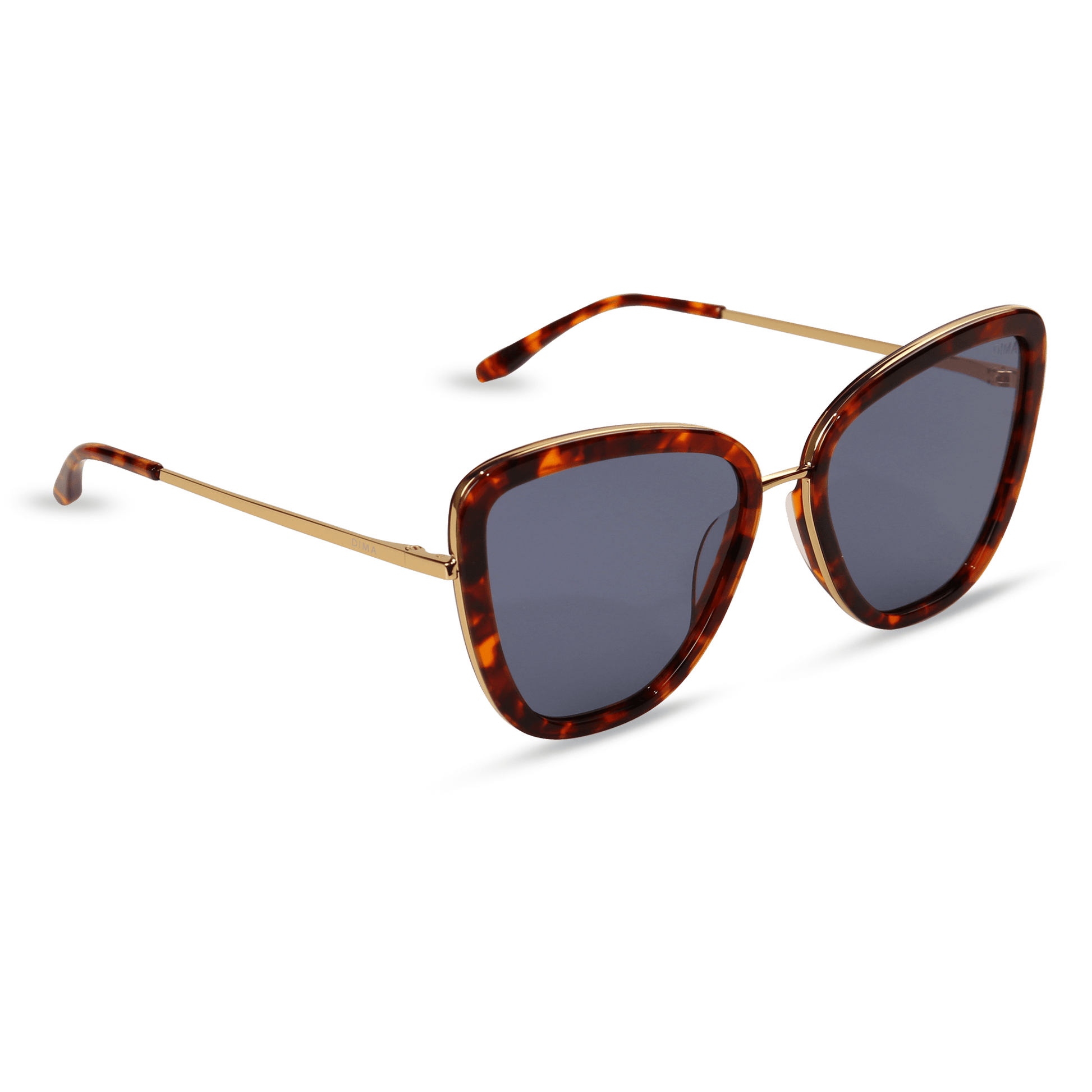 dima sunglass Isla gold dark tortoise frame dark blue lens 2
