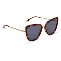 dima sunglass Isla gold dark tortoise frame dark blue lens 2