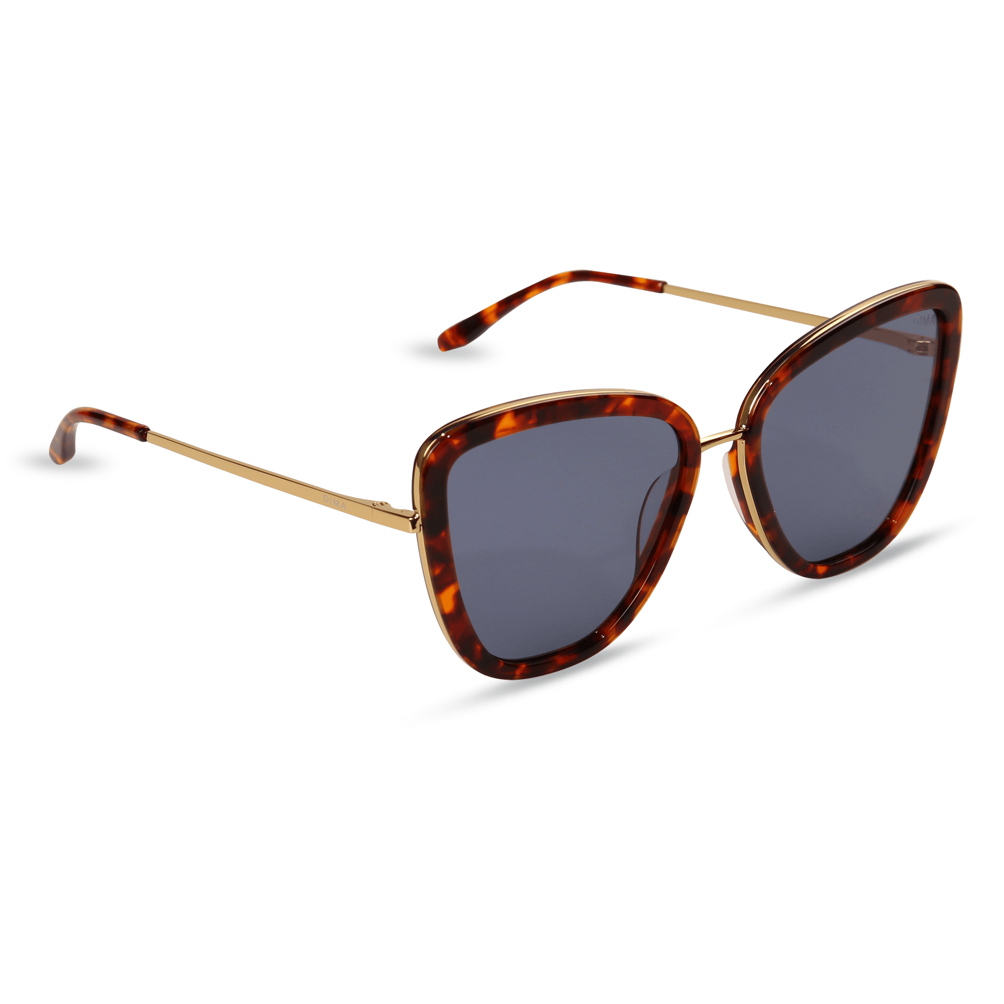 dima sunglass Isla gold dark tortoise frame dark blue lens 2