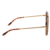 dima sunglass Isla gold dark tortoise frame dark blue lens 3