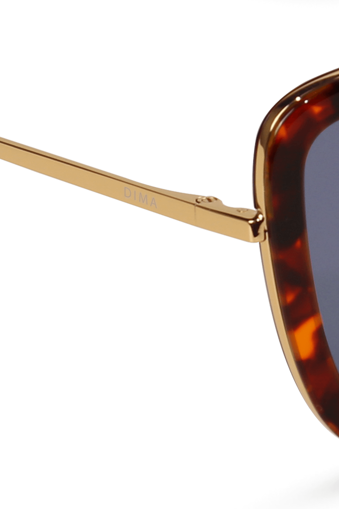 dima sunglass Isla gold dark tortoise frame dark blue lens 4