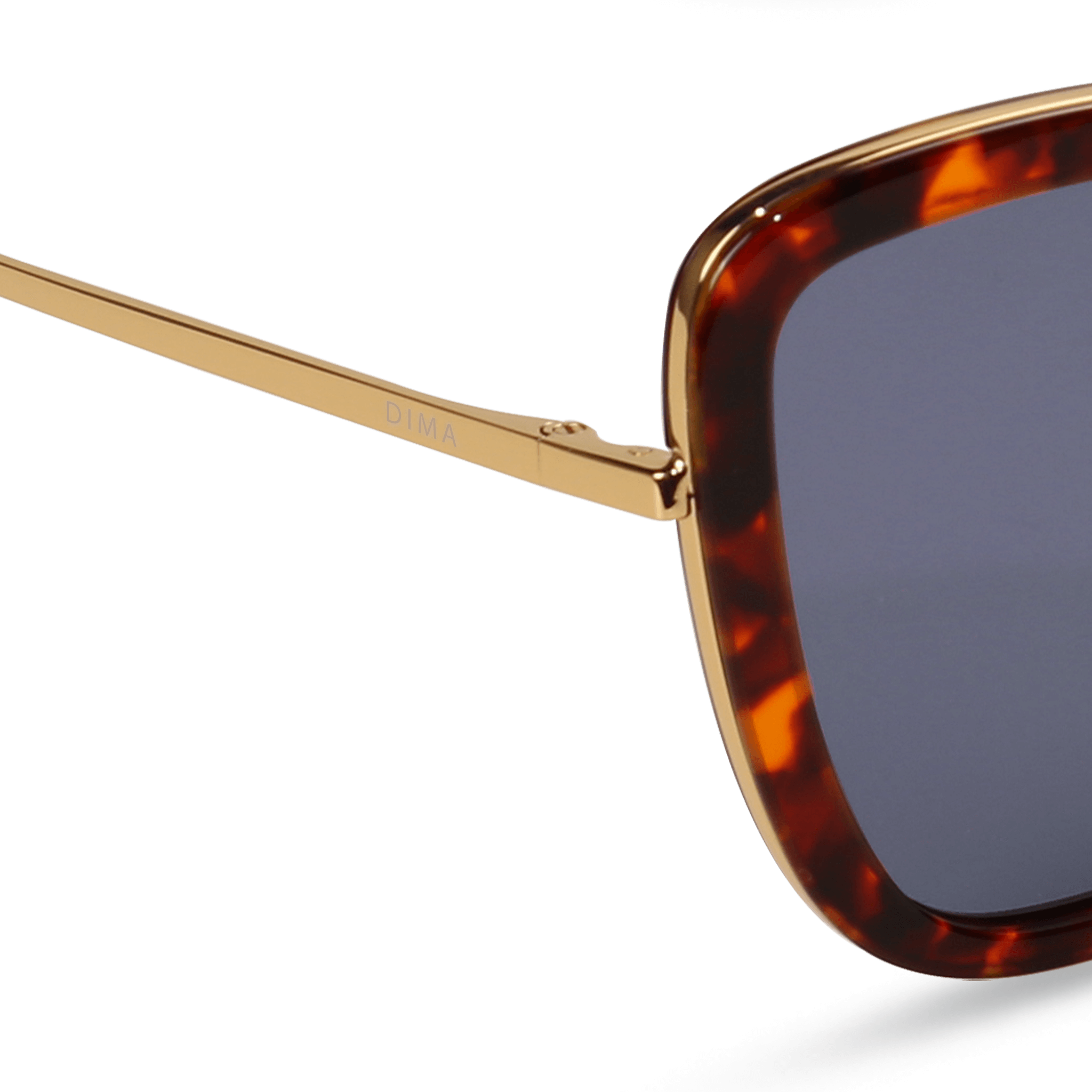 dima sunglass Isla gold dark tortoise frame dark blue lens 4