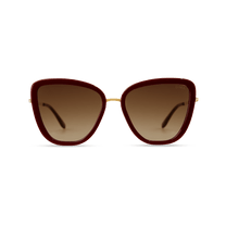 dima sunglass Isla gold maroon frame brown gradient lens 1