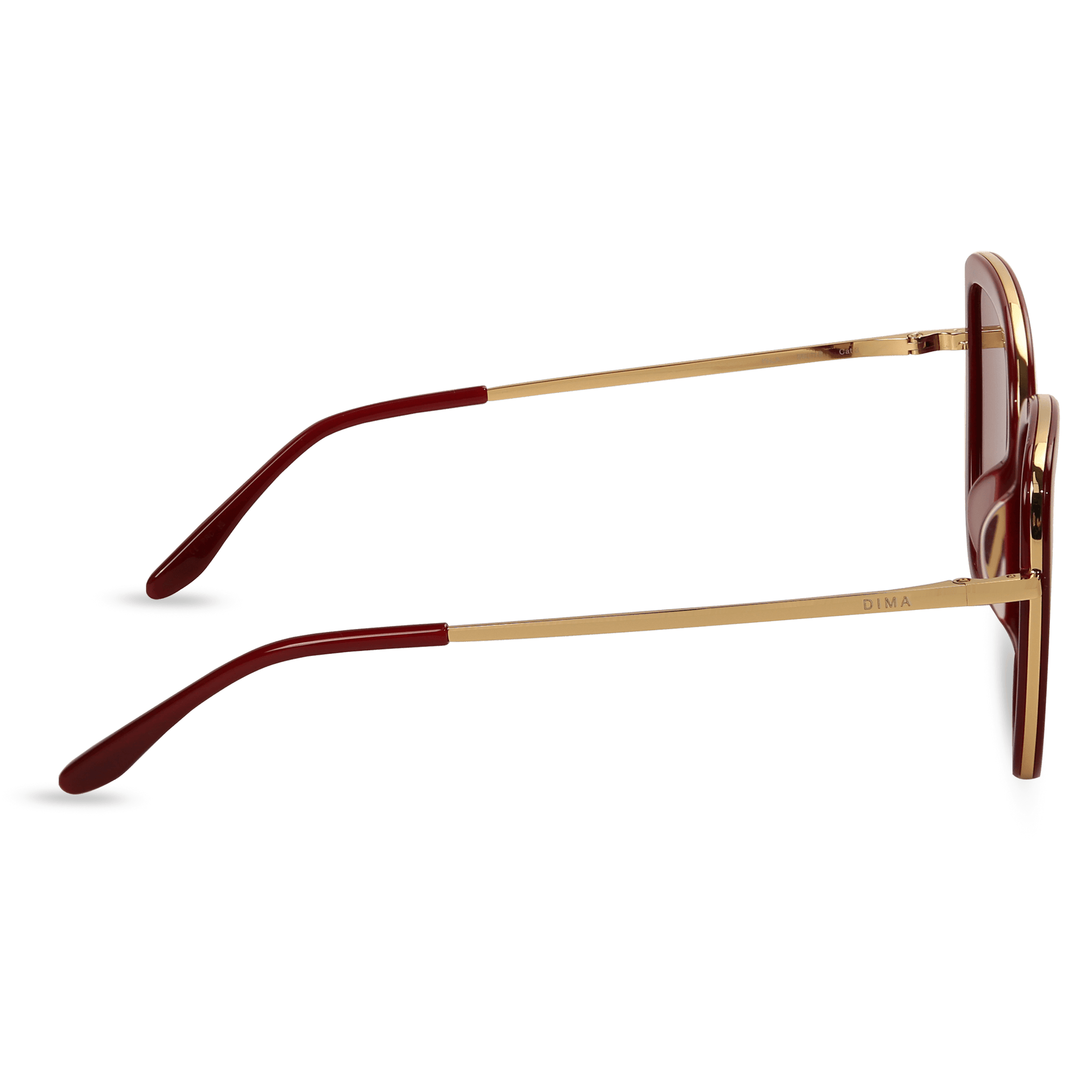 dima sunglass Isla gold maroon frame brown gradient lens 3