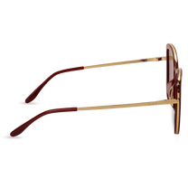 dima sunglass Isla gold maroon frame brown gradient lens 3