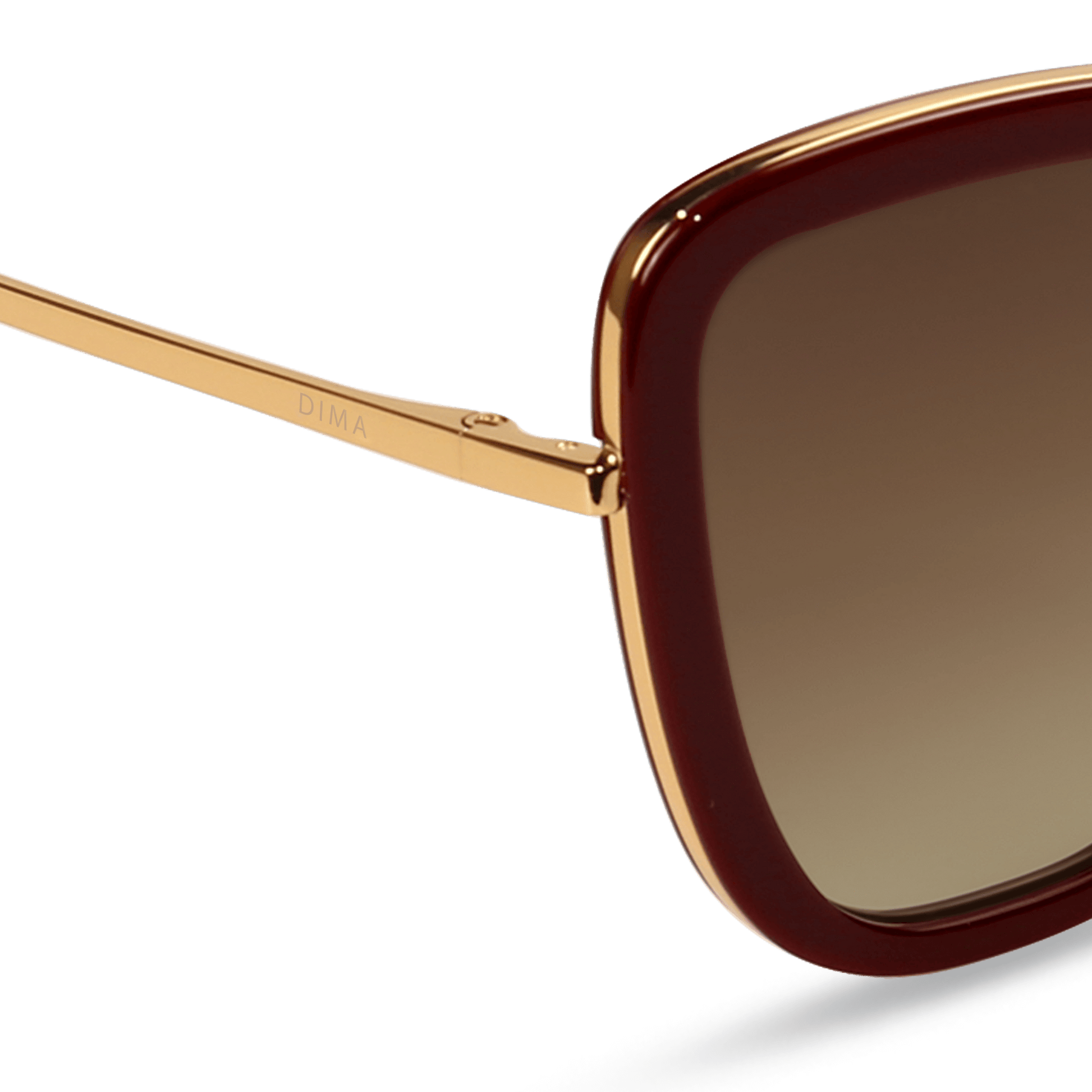 dima sunglass Isla gold maroon frame brown gradient lens 4