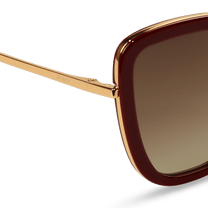 dima sunglass Isla gold maroon frame brown gradient lens 4