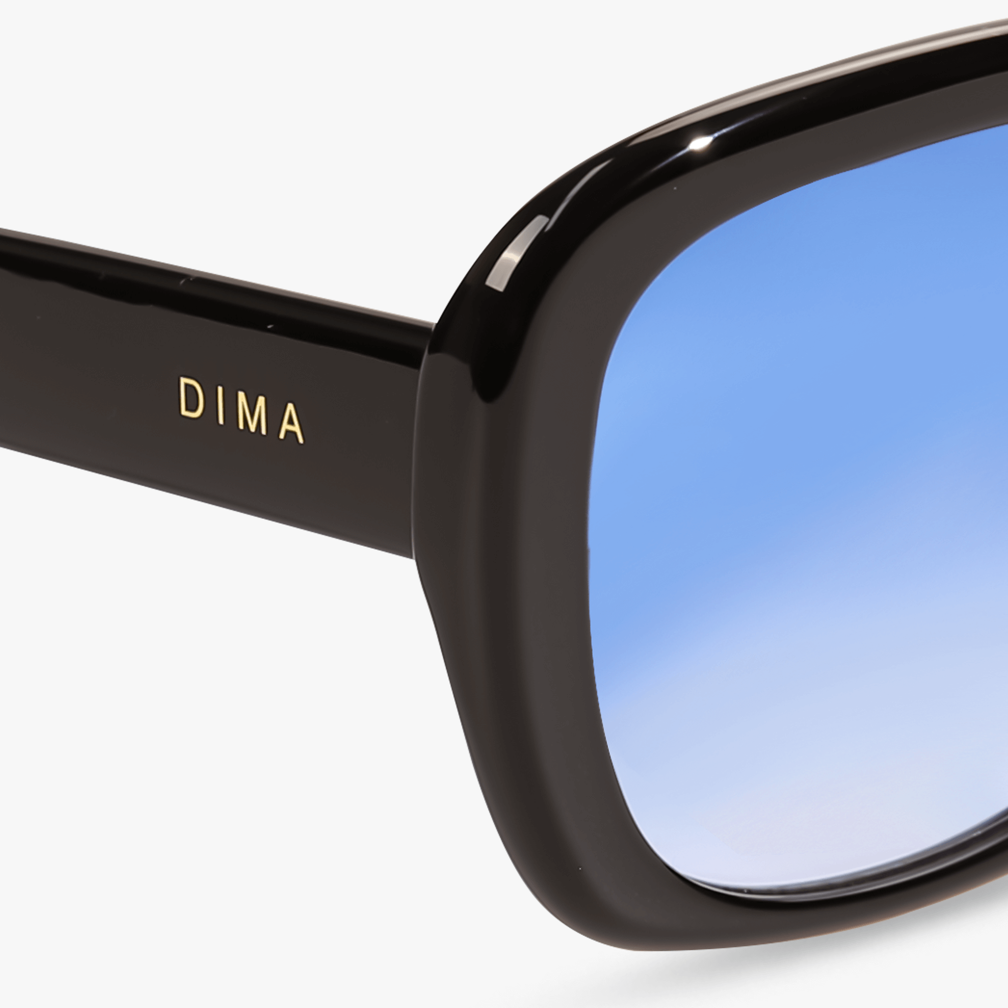 dima sunglass amelia black frame blue gradient lens 4