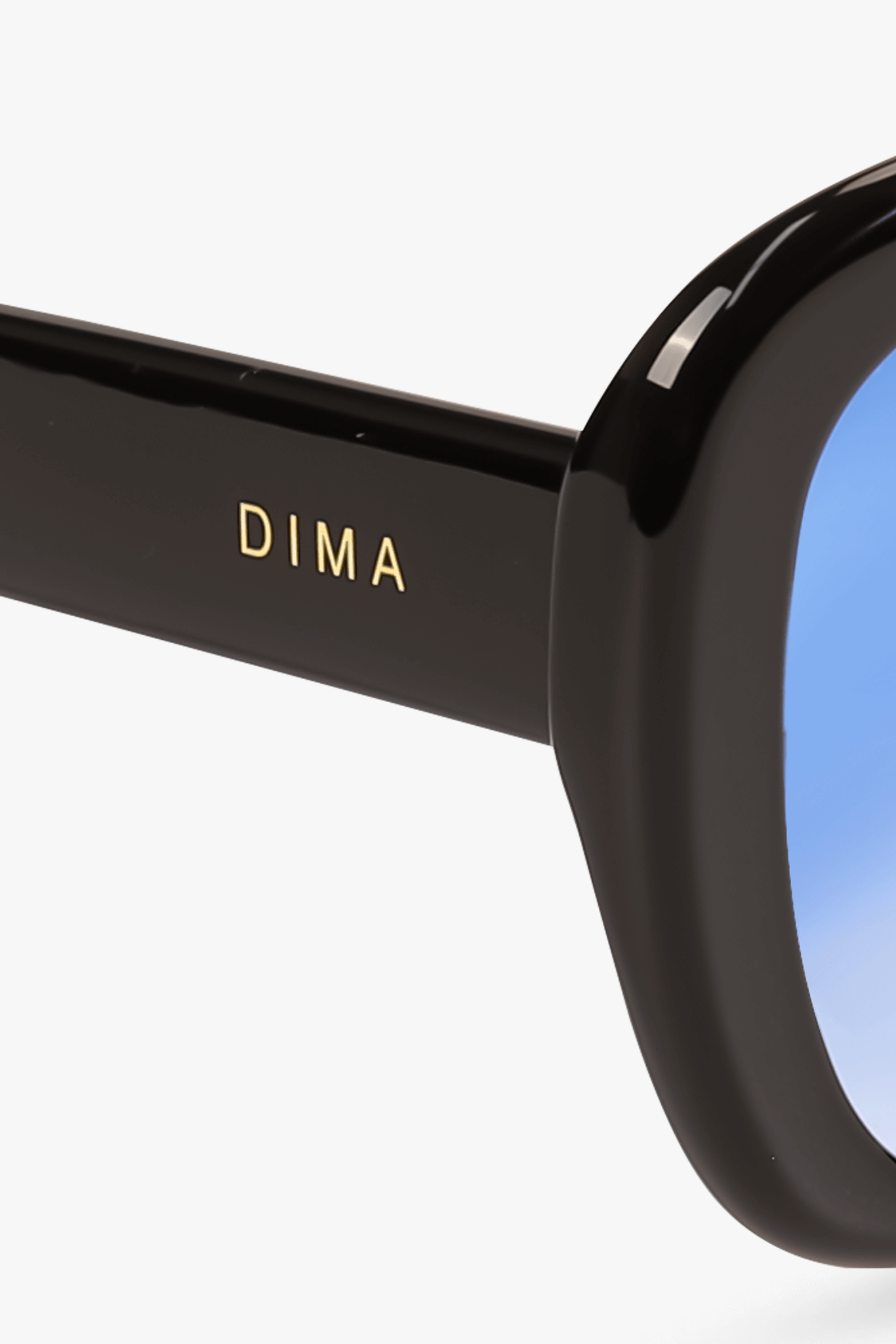 dima sunglass amelia black frame blue gradient lens 4