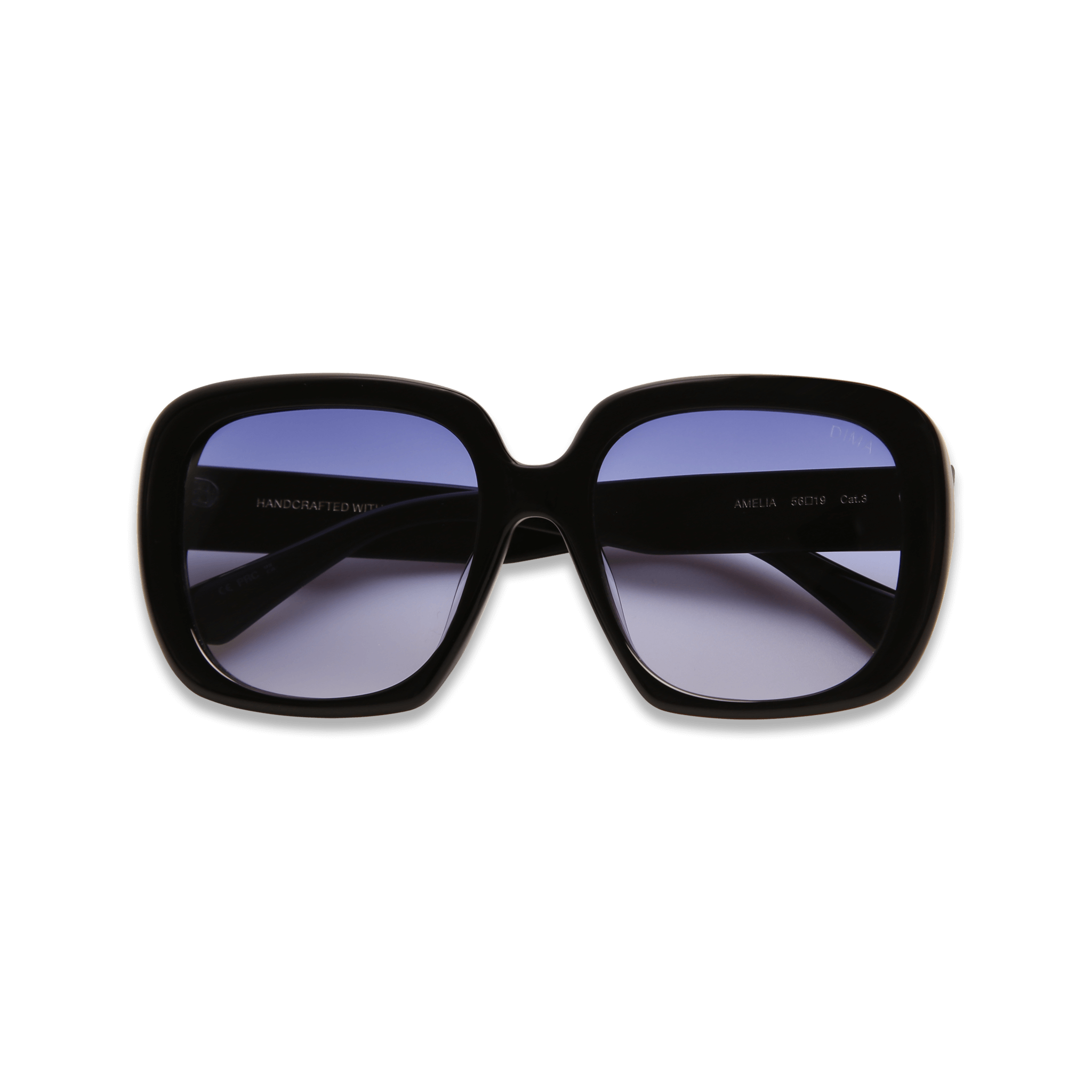 dima sunglass amelia black frame blue gradient lens 5