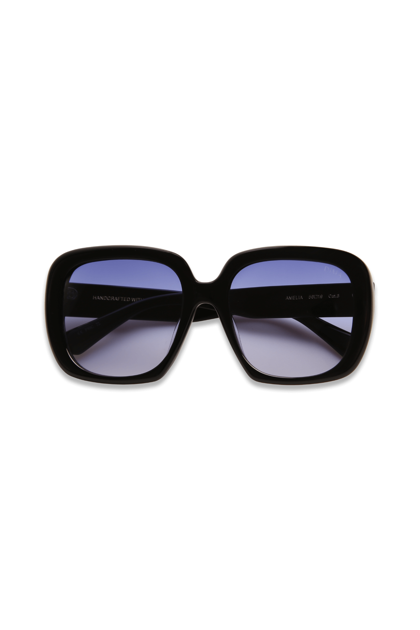 dima sunglass amelia black frame blue gradient lens 5