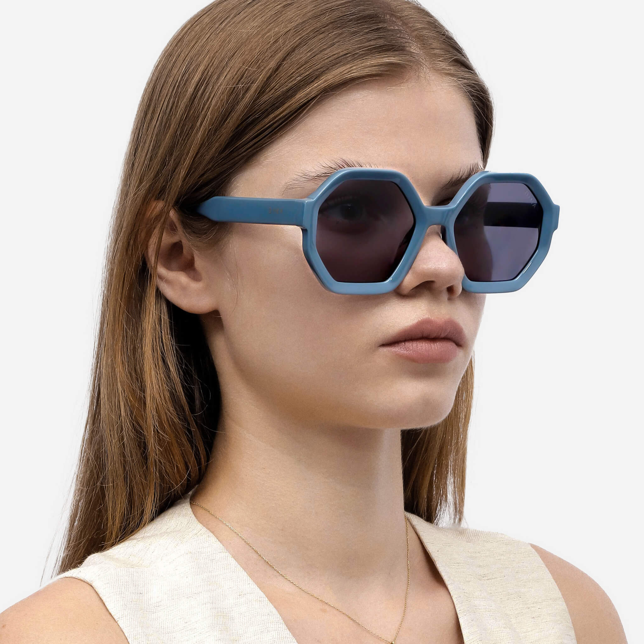 dima sunglass aria dark blue dark frame blue lens model 2