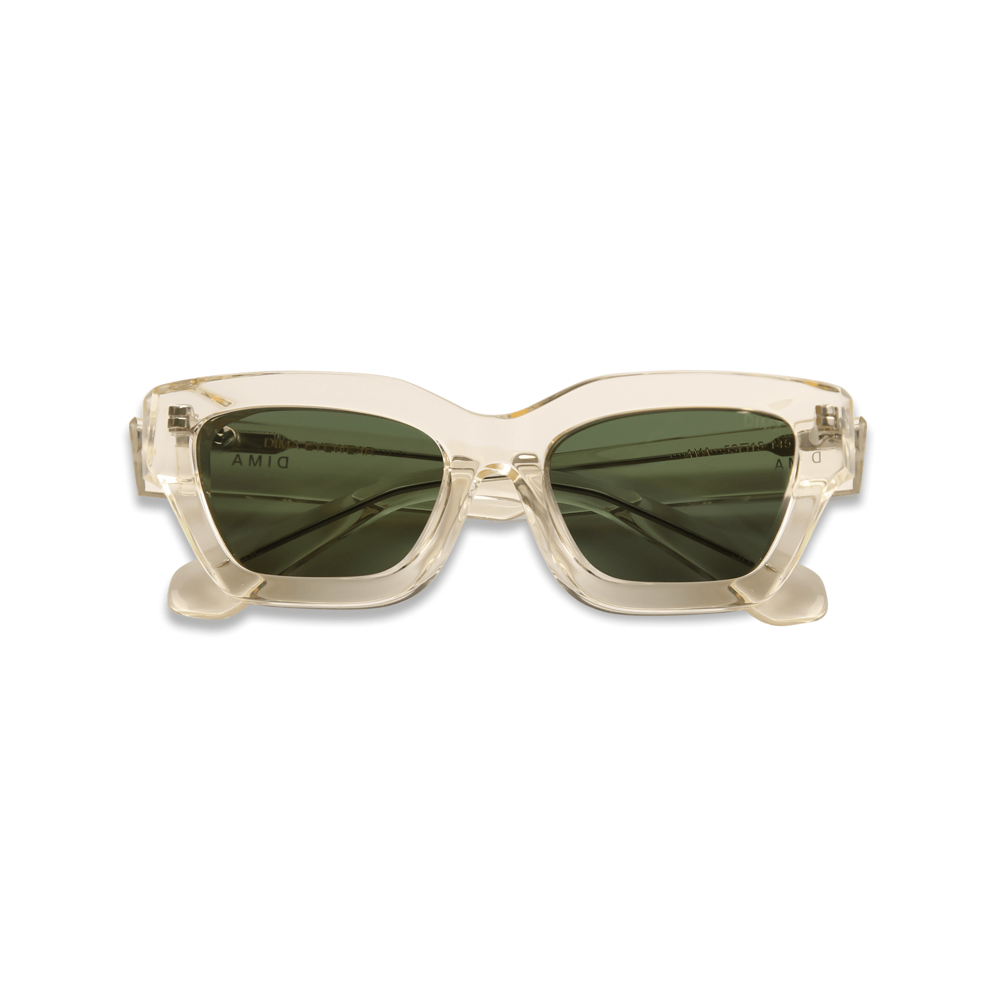 dima sunglass ava crystal light yellow  frame green lens 5
