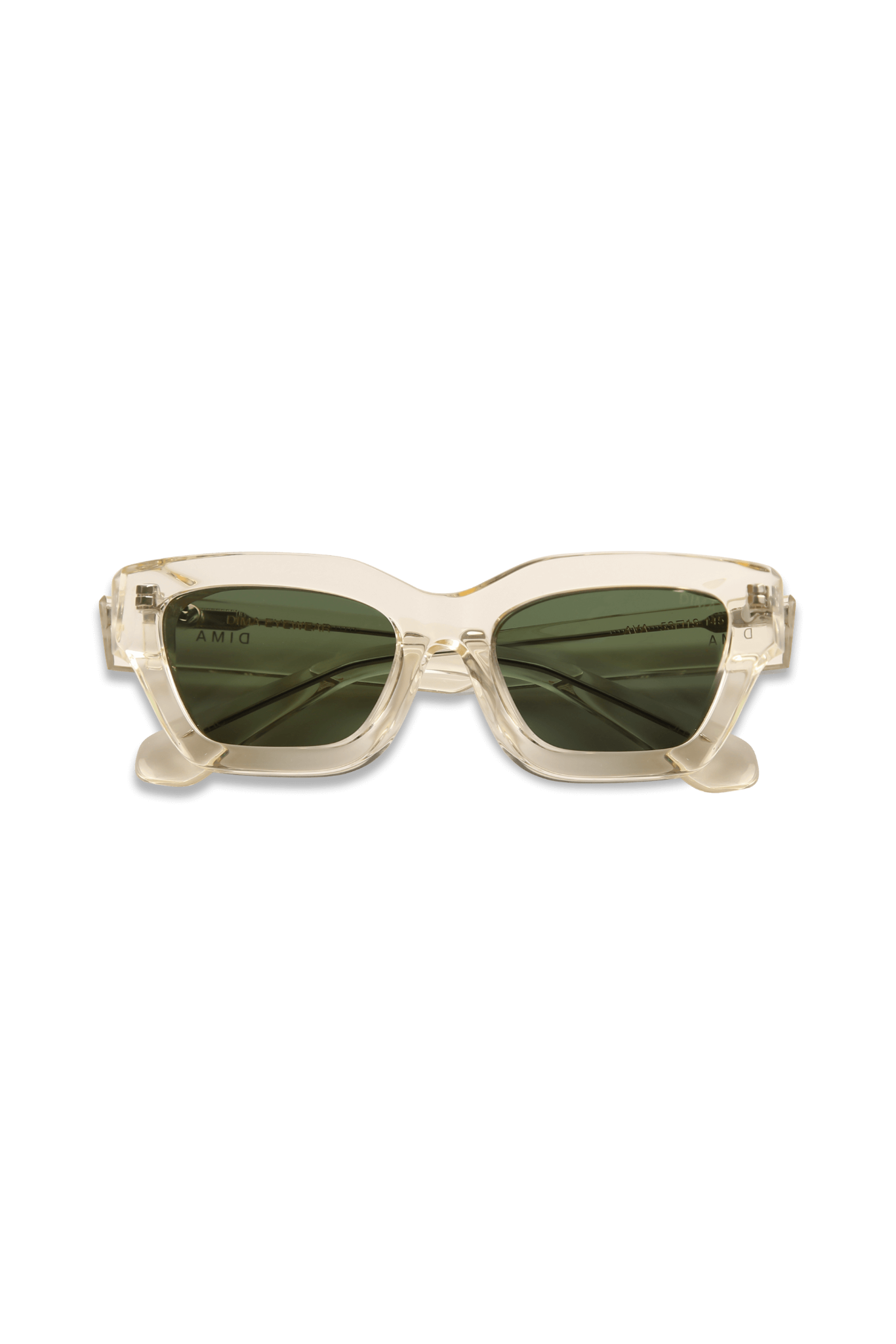 dima sunglass ava crystal light yellow  frame green lens 5