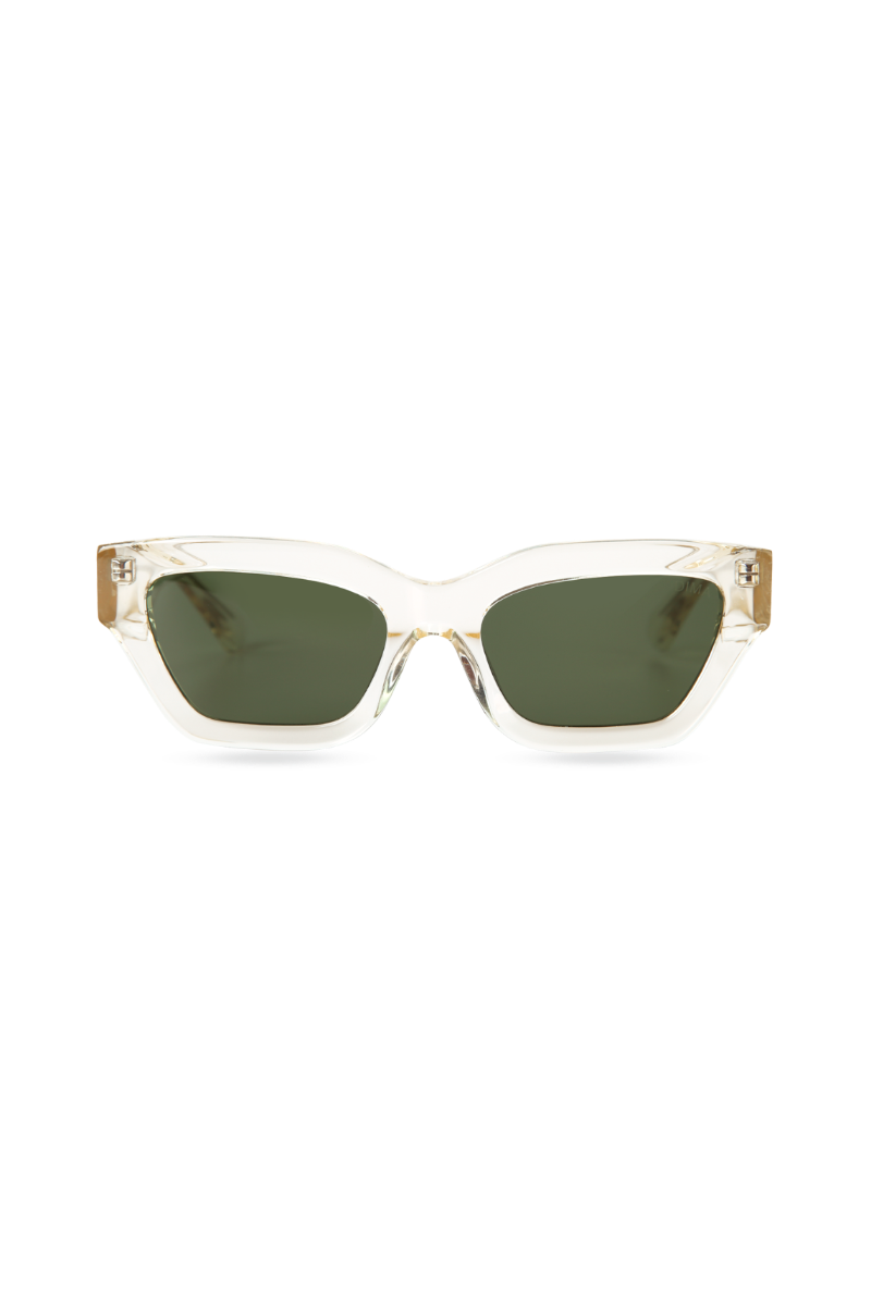 dima sunglass ava crystal light yellow  frame green lens 1