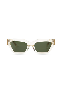 dima sunglass ava crystal light yellow  frame green lens 1