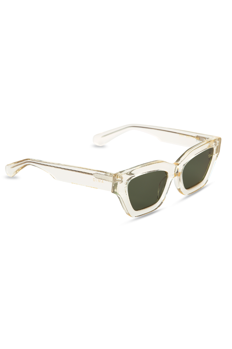 dima sunglass ava crystal light yellow  frame green lens 2