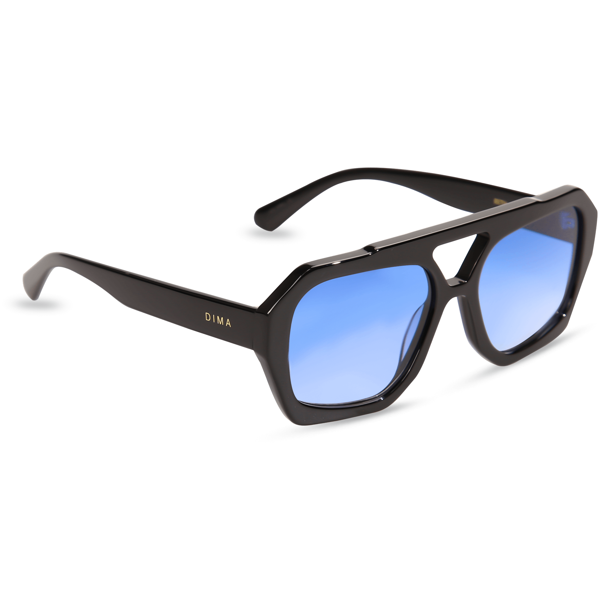 dima sunglass beth black frame blue gradient lens 2