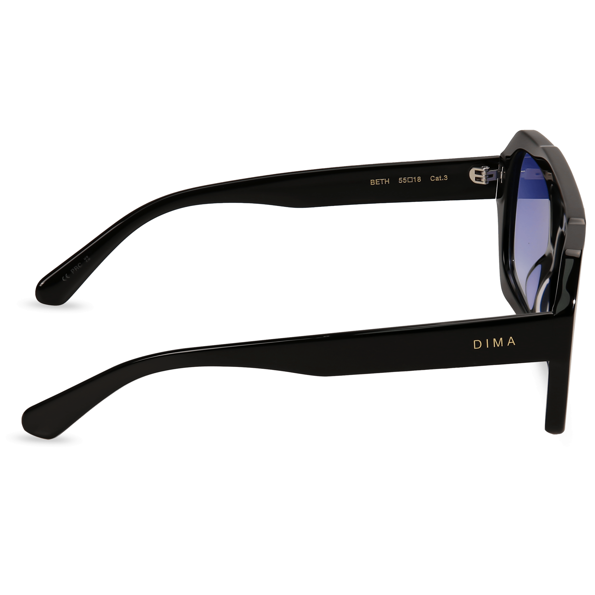 dima sunglass beth black frame blue gradient lens 3