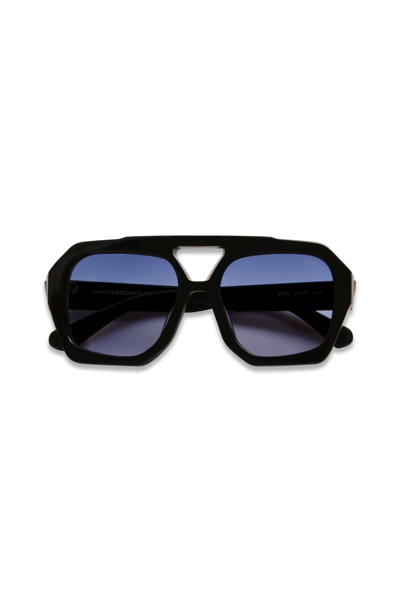 dima sunglass beth black frame blue gradient lens 5