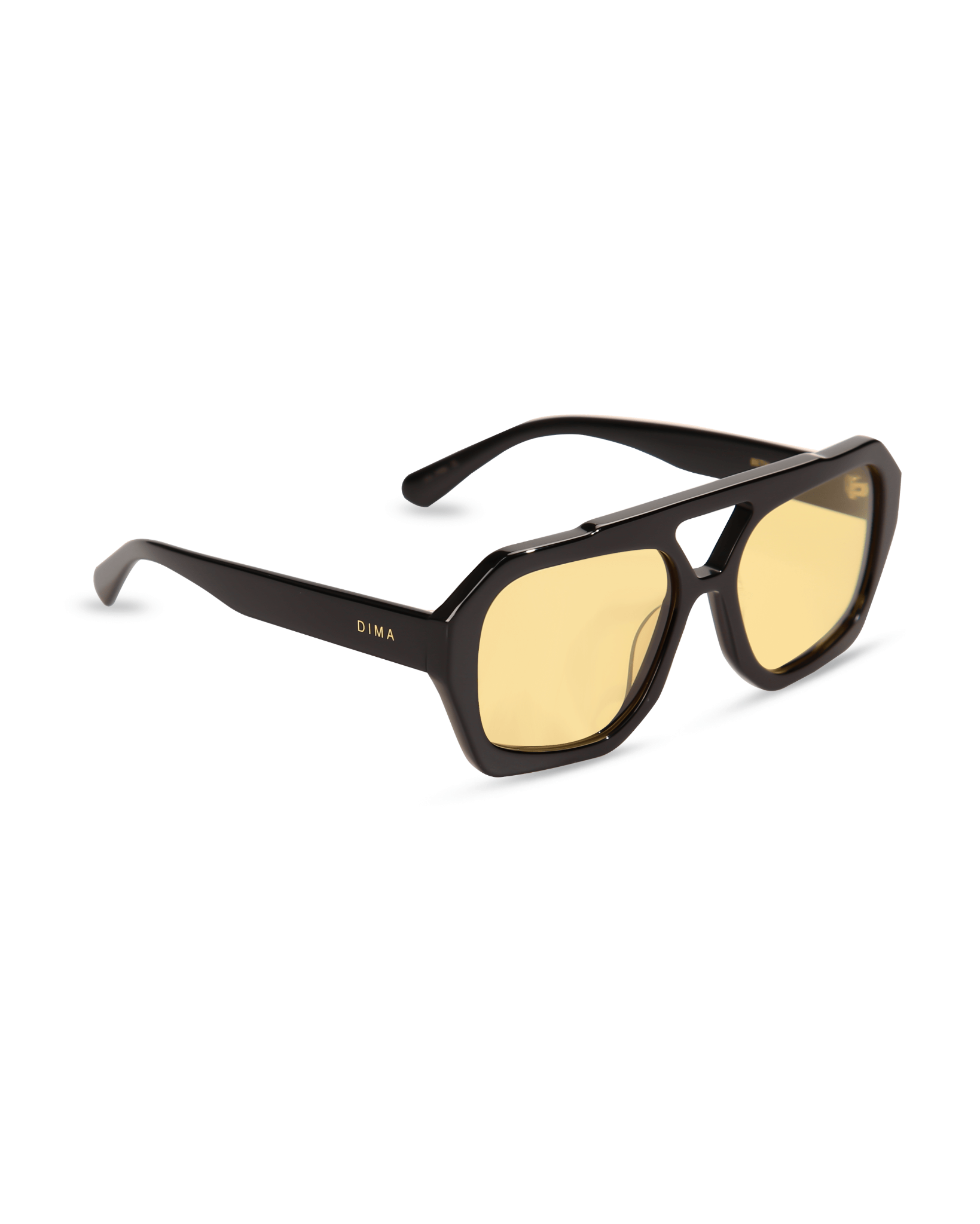 dima sunglass beth black frame yellow lens 2