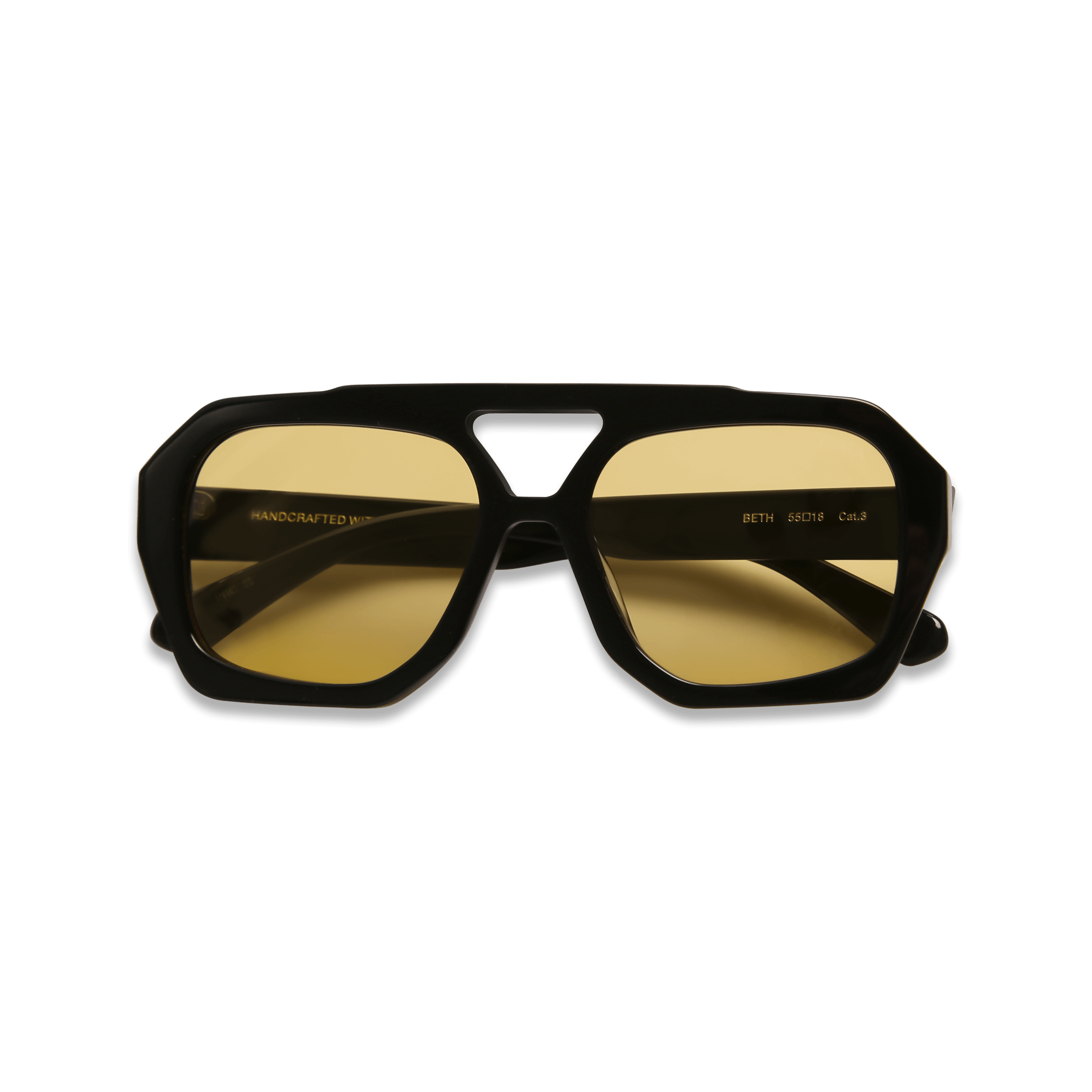 dima sunglass beth black frame yellow lens 5