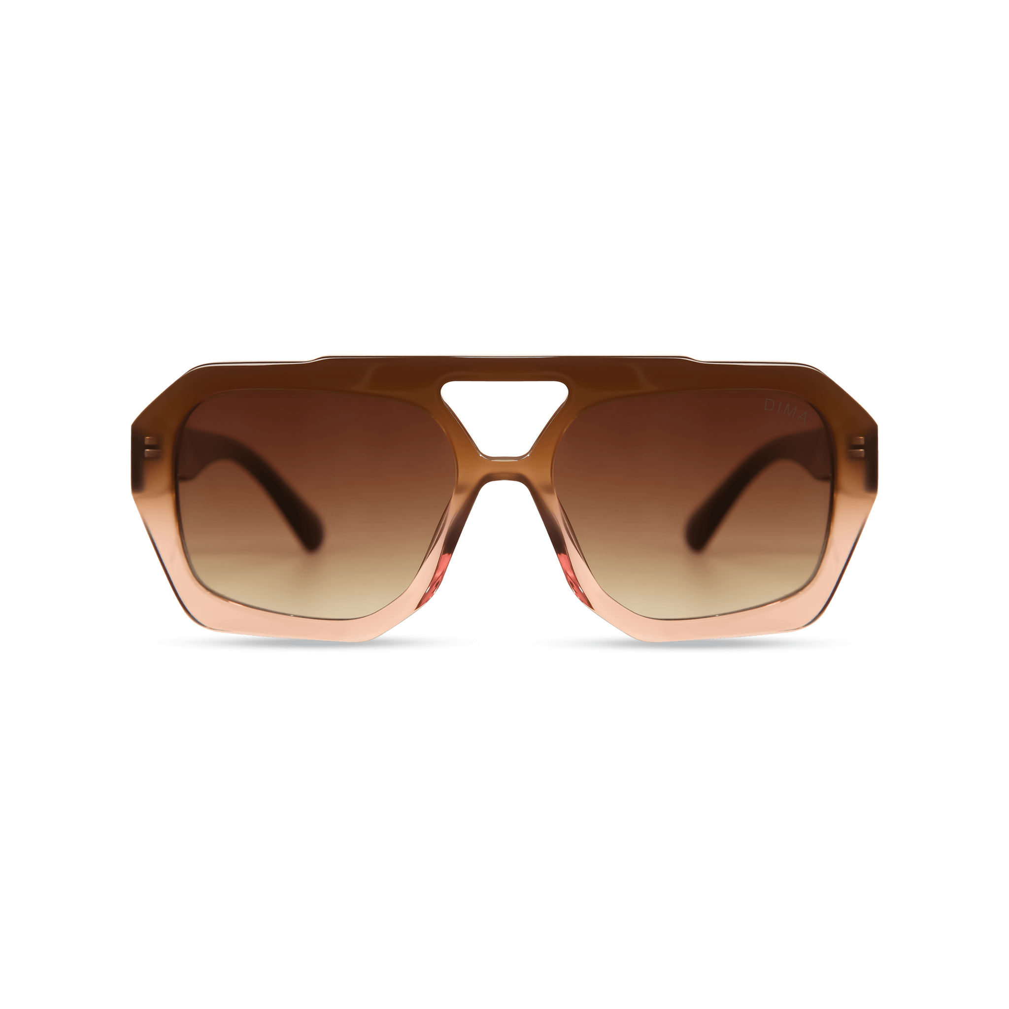 dima sunglass beth milky brown gradient frame brown gradient lens 1