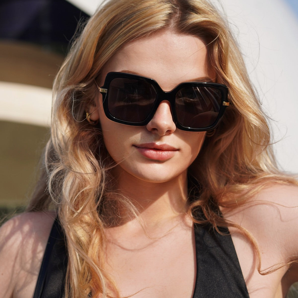 dima sunglass deena black frame grey lens model 3