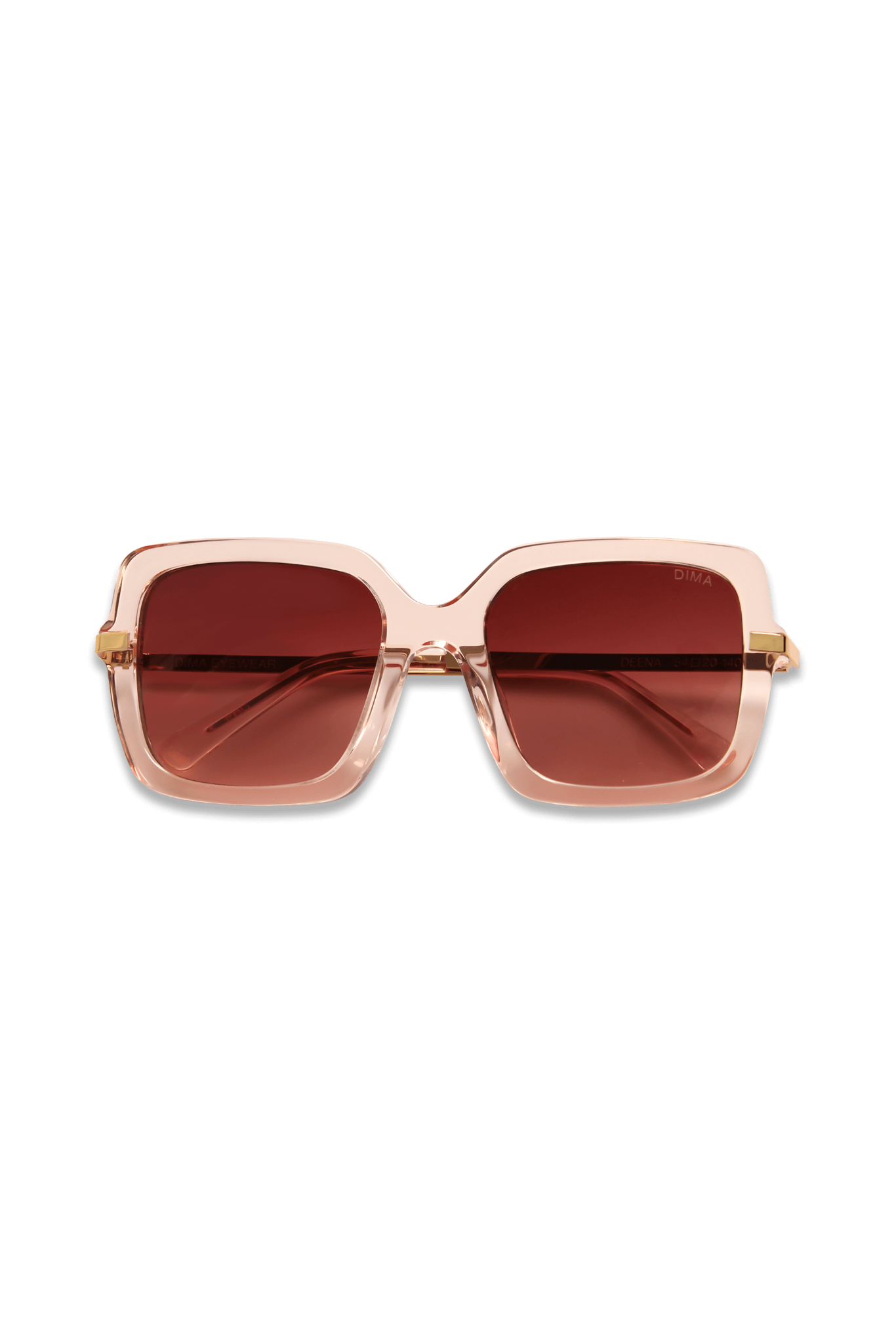 dima sunglass deena crystal pink frame red gradient lens 5