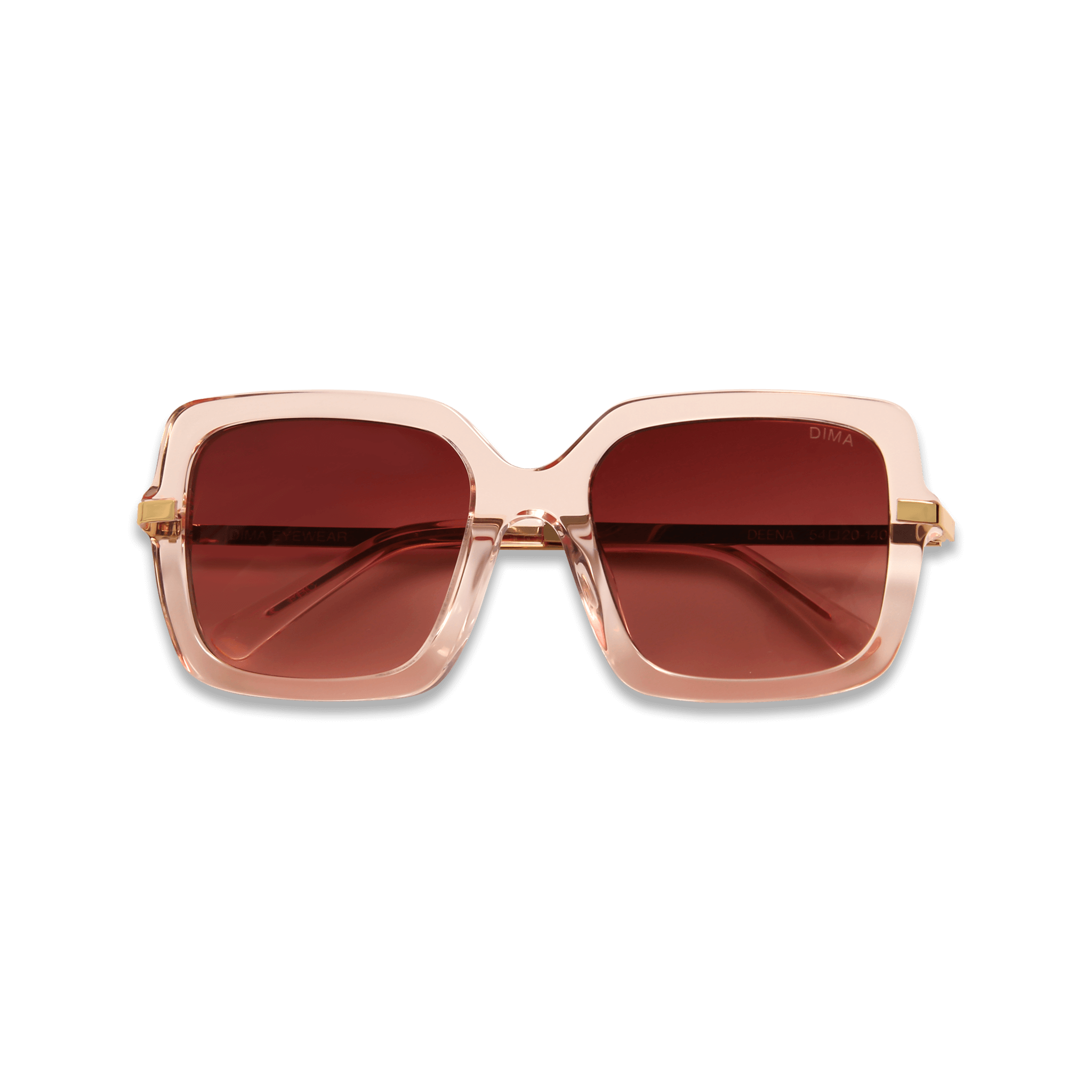 dima sunglass deena crystal pink frame red gradient lens 5