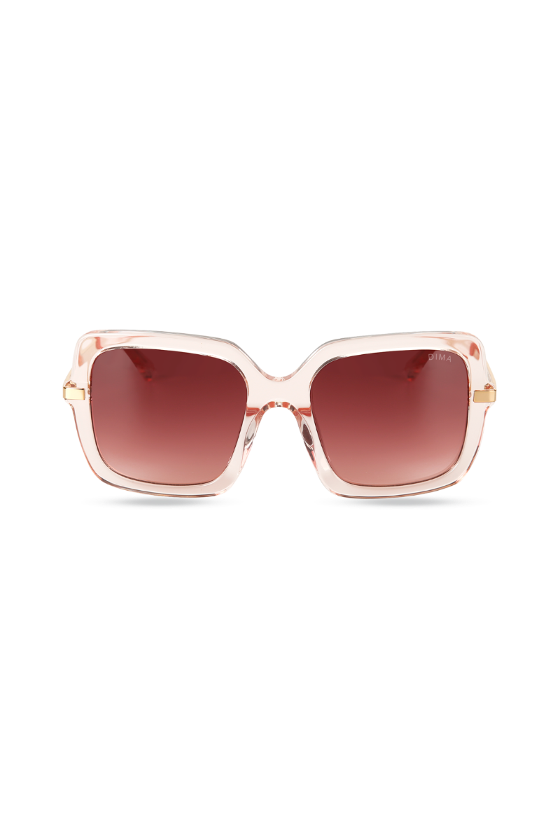 dima sunglass deena crystal pink frame red gradient lens 1