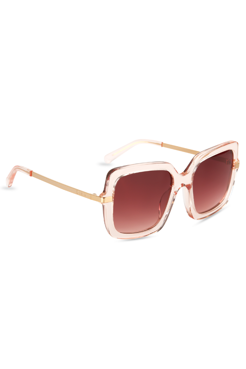 dima sunglass deena crystal pink frame red gradient lens 2