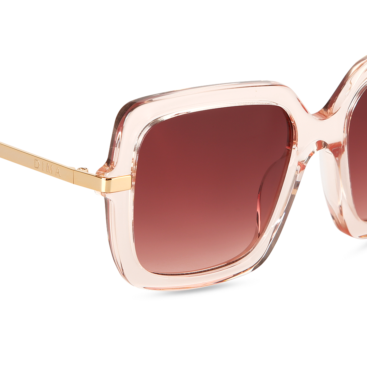 dima sunglass deena crystal pink frame red gradient lens 4