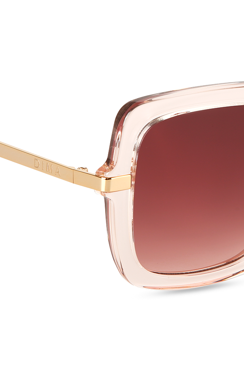 dima sunglass deena crystal pink frame red gradient lens 4