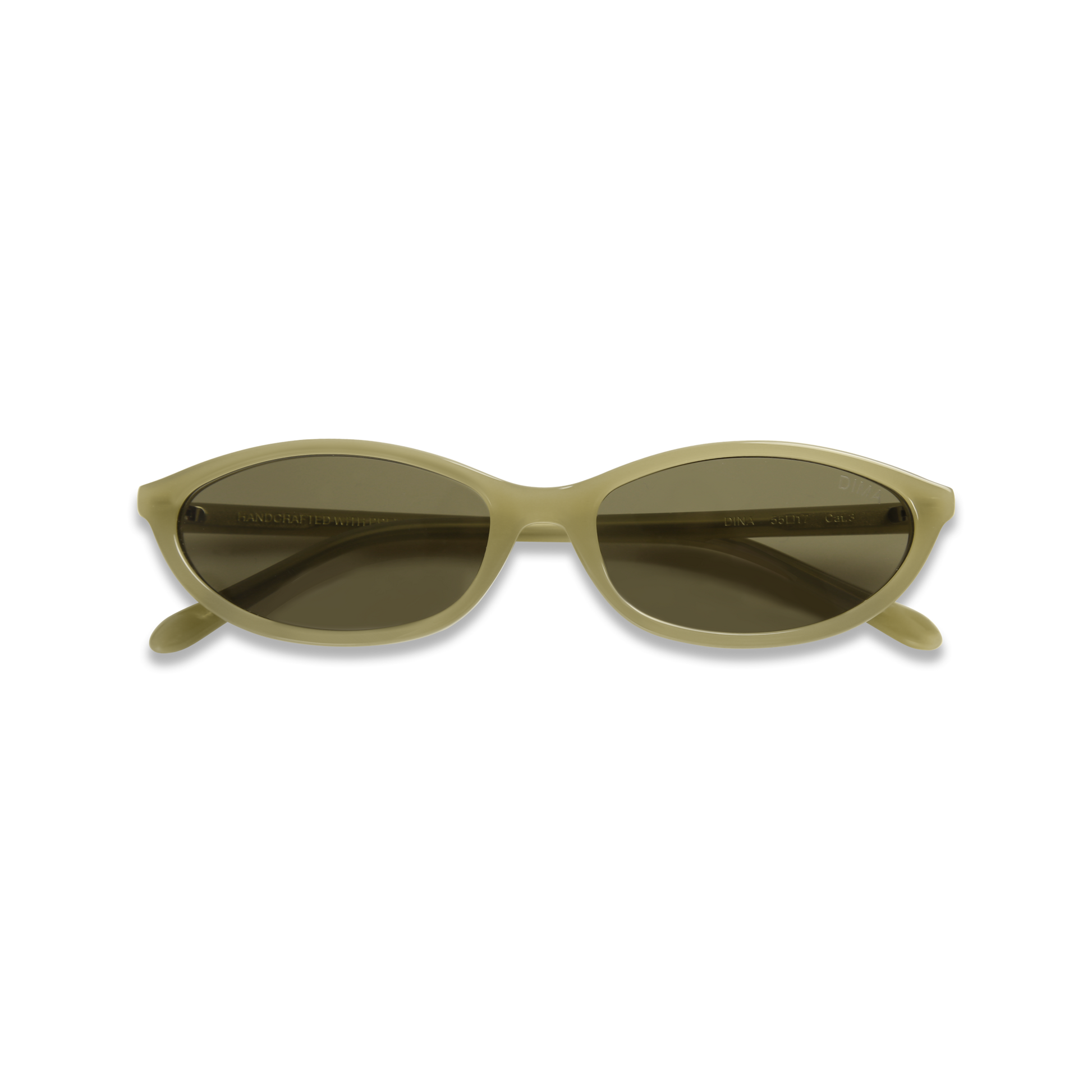 dima sunglass dina milky light olive frame olive lens 5