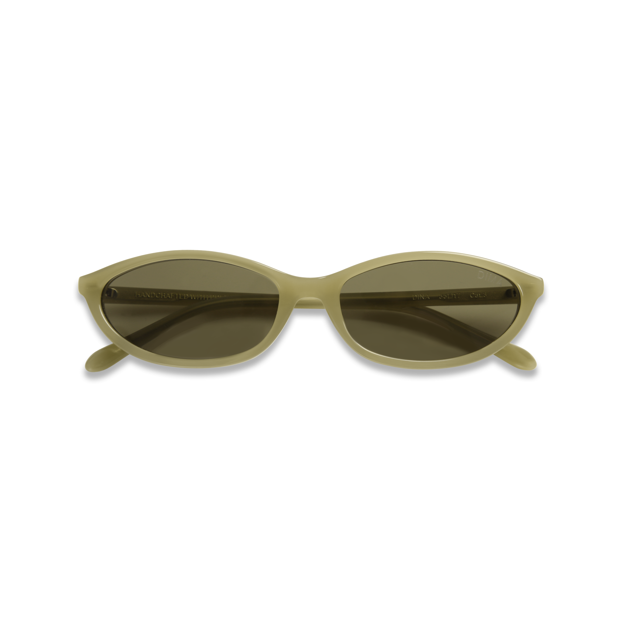 dima sunglass dina milky light olive frame olive lens 5