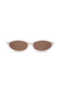 dima sunglass dina milky white frame brown lens 1