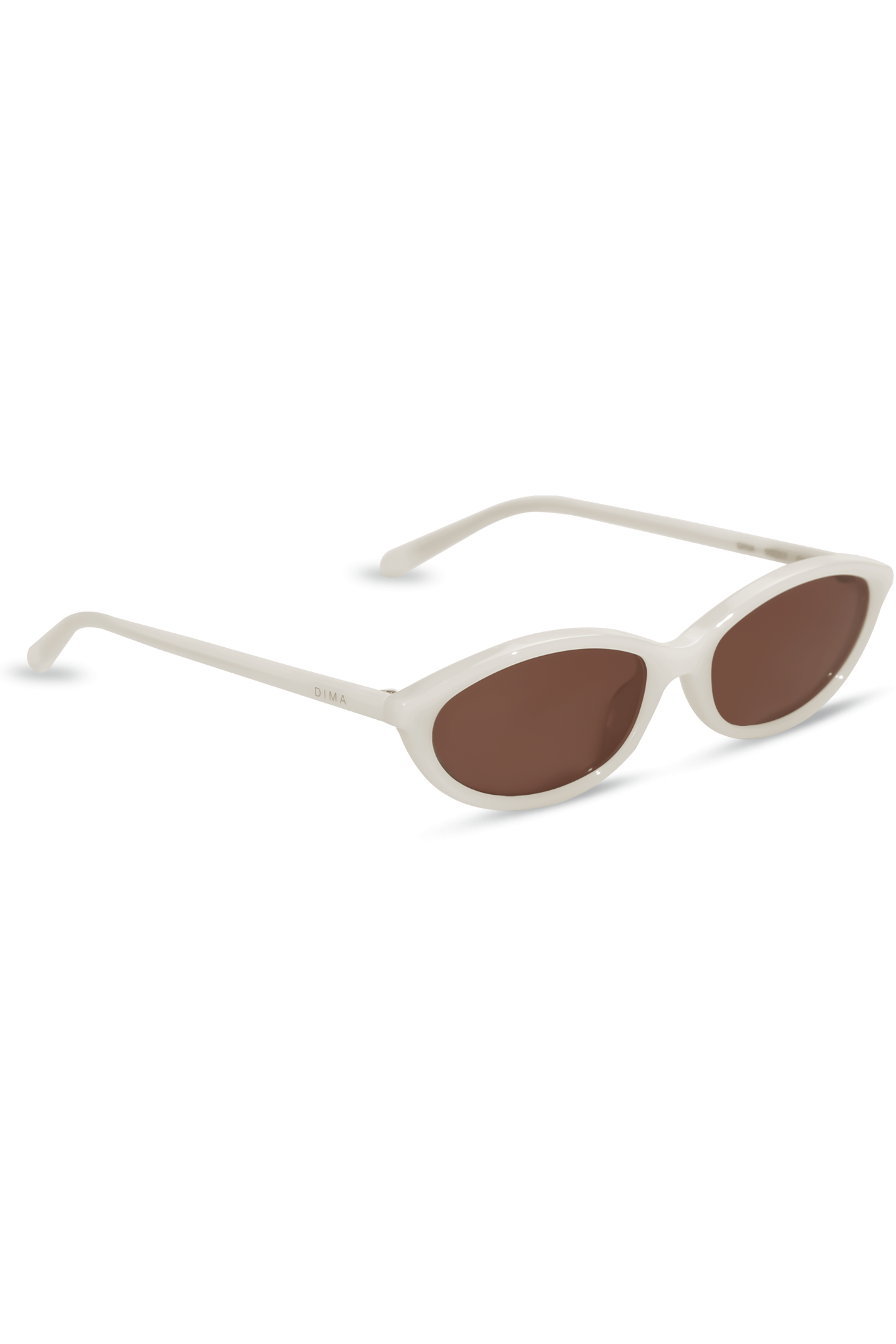 dima sunglass dina milky white frame brown lens 2