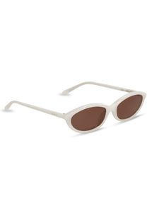 dima sunglass dina milky white frame brown lens 2