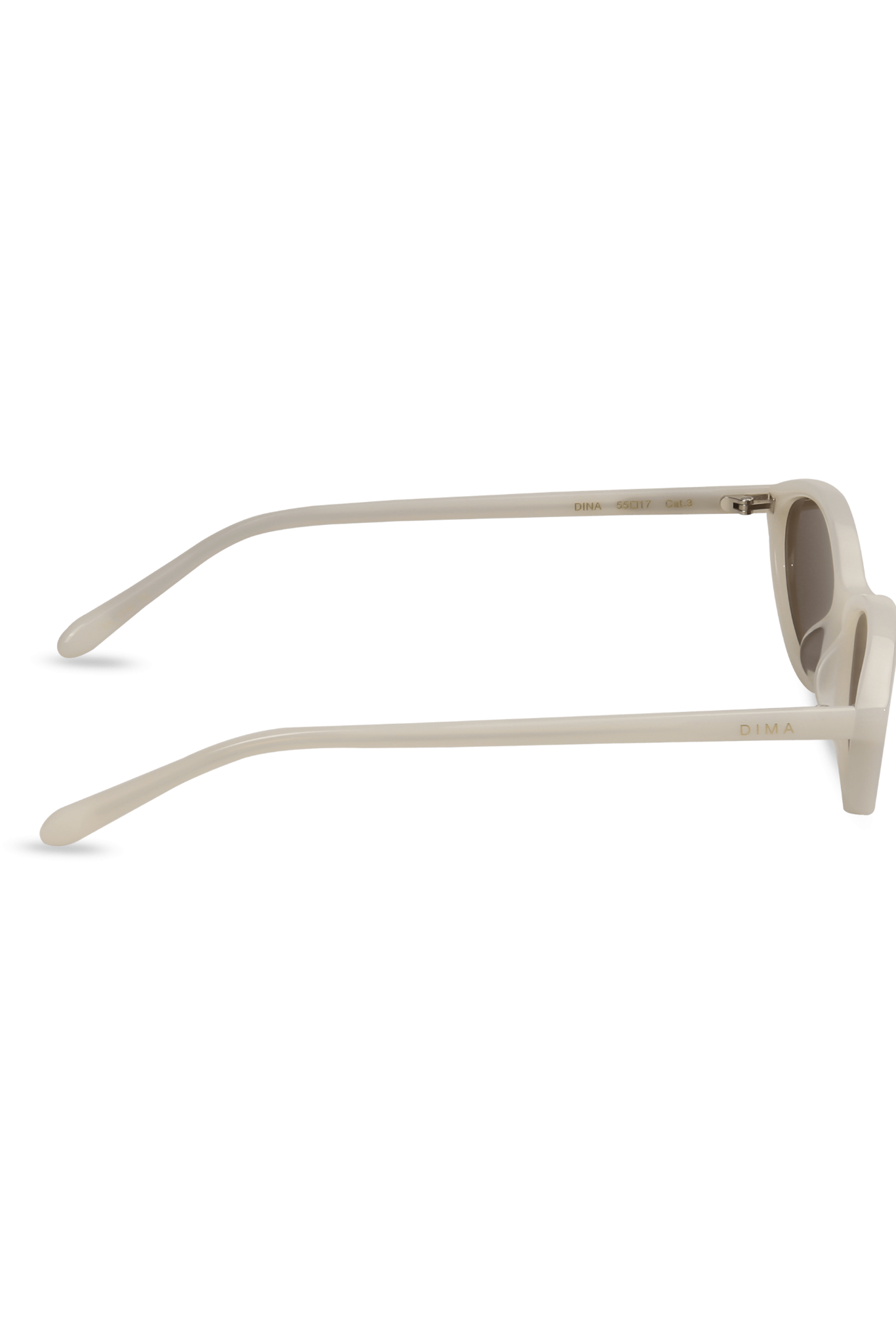 dima sunglass dina milky white frame brown lens 3