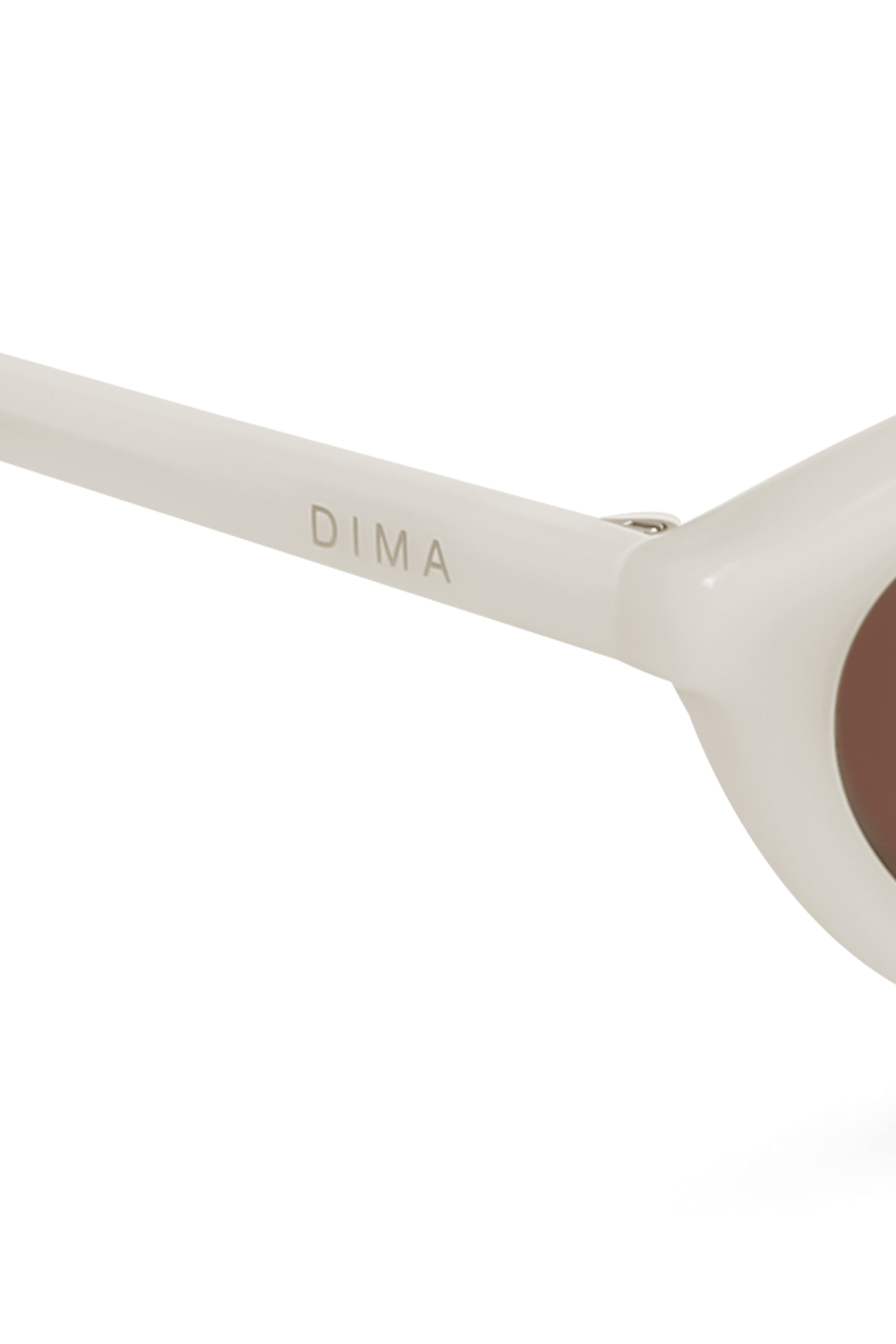 dima sunglass dina milky white frame brown lens 4