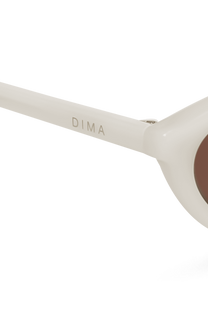 dima sunglass dina milky white frame brown lens 4