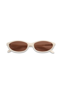 dima sunglass dina milky white frame brown lens 5