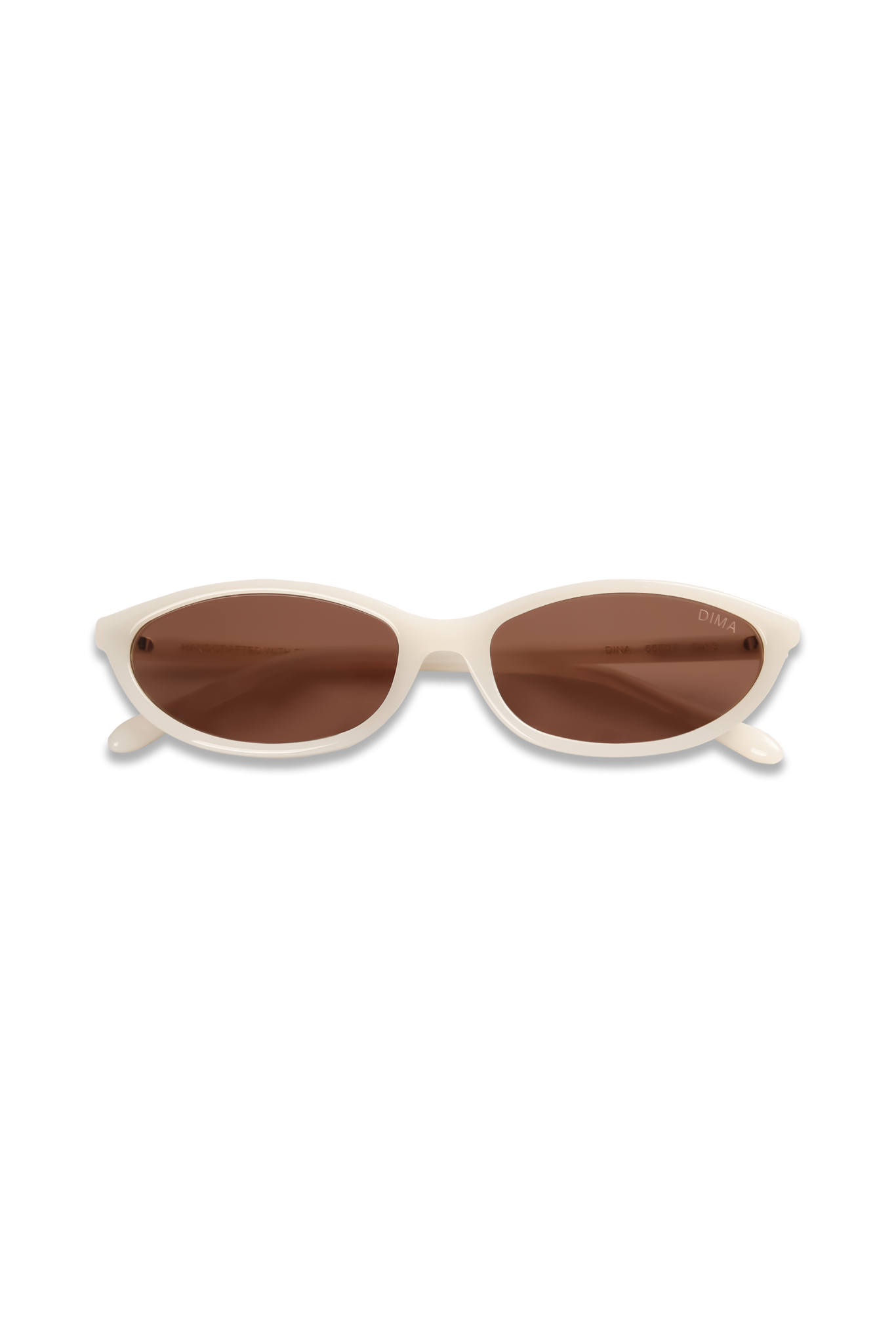 dima sunglass dina milky white frame brown lens 5